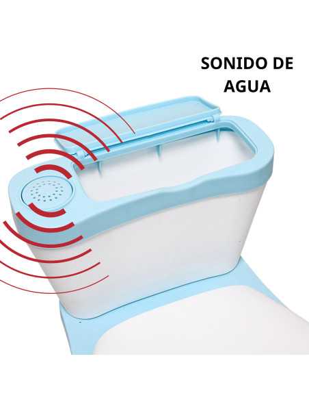 Baño Entrenador para Niños Sonido de Descarga Asiento Acolchado Antisalpicaduras Antideslizante Diseño Realista | Joykoo Tienda Oficial