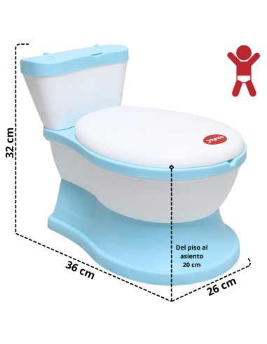 Baño Entrenador para Niños Sonido de Descarga Asiento Acolchado Antisalpicaduras Antideslizante Diseño Realista | Joykoo Tienda Oficial