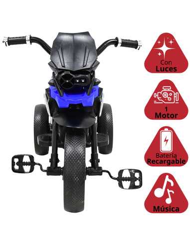 Moto Montable Eléctrica para Niños Triciclo Híbrido con Luces y Sonido Recargable 6v Soporta hasta 30 kg | Joykoo Tienda Oficial