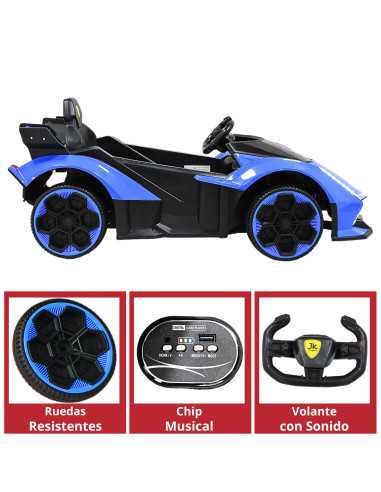 Montable Eléctrico para Niños Deportivo Lambo Luces Sonido Control Remoto Bluetooth Batería 12v | Joykoo Tienda Oficial
