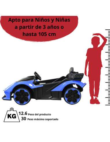Montable Eléctrico para Niños Deportivo Lambo Luces Sonido Control Remoto Bluetooth Batería 12v | Joykoo Tienda Oficial