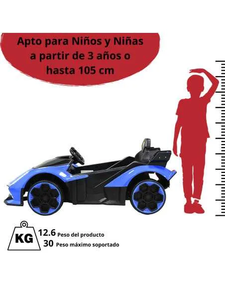 Montable Eléctrico para Niños Deportivo Lambo Luces Sonido Control Remoto Bluetooth Batería 12v | Joykoo Tienda Oficial