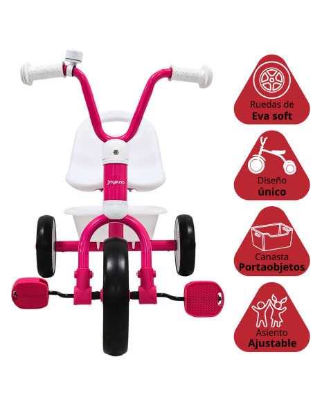 Triciclo para Niños Asiento Ajustable Ruedas de Eva con Canasta Apto a partir de 2 Años Soporta hasta 25 kg | Joykoo Tienda Oficial