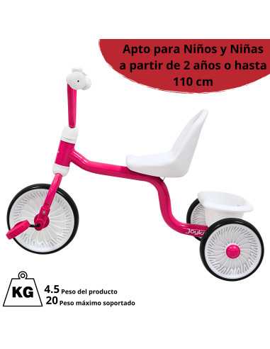 Triciclo para Niños Asiento Ajustable Ruedas de Eva con Canasta Apto a partir de 2 Años Soporta hasta 25 kg | Joykoo Tienda Oficial