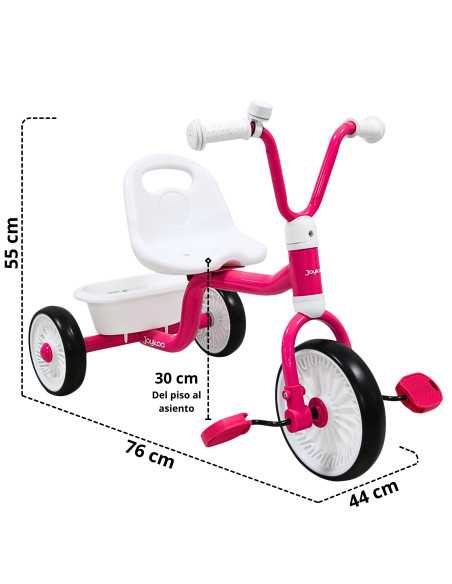Triciclo para Niños Asiento Ajustable Ruedas de Eva con Canasta Apto a partir de 2 Años Soporta hasta 25 kg | Joykoo Tienda Oficial