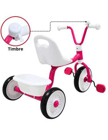 Triciclo para Niños Asiento Ajustable Ruedas de Eva con Canasta Apto a partir de 2 Años Soporta hasta 25 kg | Joykoo Tienda Oficial