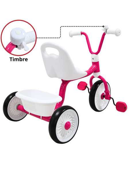 Triciclo para Niños Asiento Ajustable Ruedas de Eva con Canasta Apto a partir de 2 Años Soporta hasta 25 kg | Joykoo Tienda Oficial