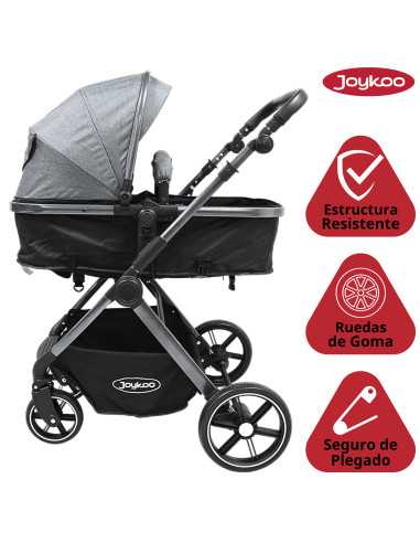 Carriola para Bebé  Asiento Reversible Convertible a Bambineto Plegable Ruedas de Goma Cinturón Apta a partir de 0 Meses | Joykoo Tienda Oficial