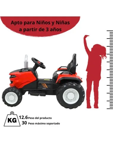 Montable Electrico para Niños Tractor de Granja con Batería 12v Control Remoto Luz y Sonido Bluetooth | Joykoo Tienda Oficial