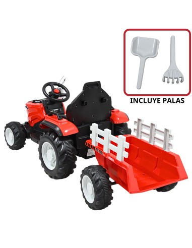 Montable Electrico para Niños Tractor de Granja con Batería 12v Control Remoto Luz y Sonido Bluetooth | Joykoo Tienda Oficial
