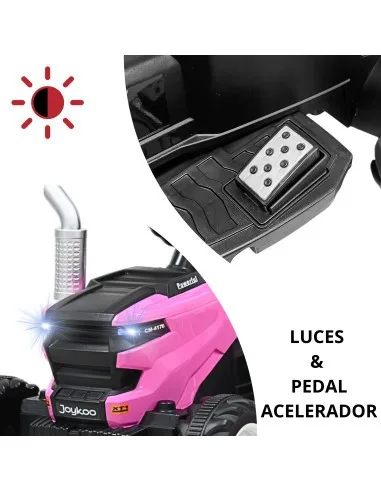 Montable Electrico para Niños Tractor de Granja con Batería 12v Control Remoto Luz y Sonido Bluetooth | Joykoo Tienda Oficial
