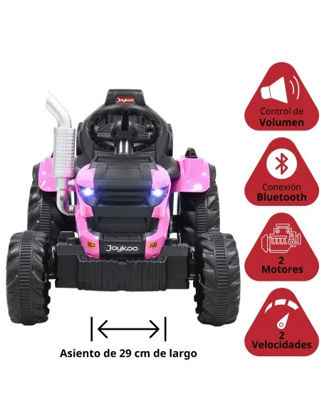 Montable Electrico para Niños Tractor de Granja con Batería 12v Control Remoto Luz y Sonido Bluetooth | Joykoo Tienda Oficial
