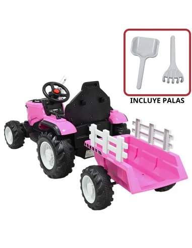 Montable Electrico para Niños Tractor de Granja con Batería 12v Control Remoto Luz y Sonido Bluetooth | Joykoo Tienda Oficial