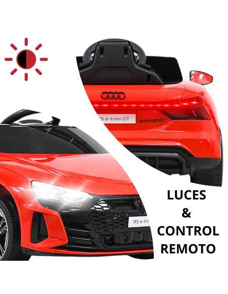Montable Eléctrico para Niños con Control Remoto Audi e-tron GT Luces Música Batería 12v Apto a partir de 3 años | Joykoo Tienda Oficial
