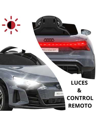 Montable Eléctrico para Niños con Control Remoto Audi e-tron GT Luces Música Batería 12v Apto a partir de 3 años | Joykoo Tienda Oficial