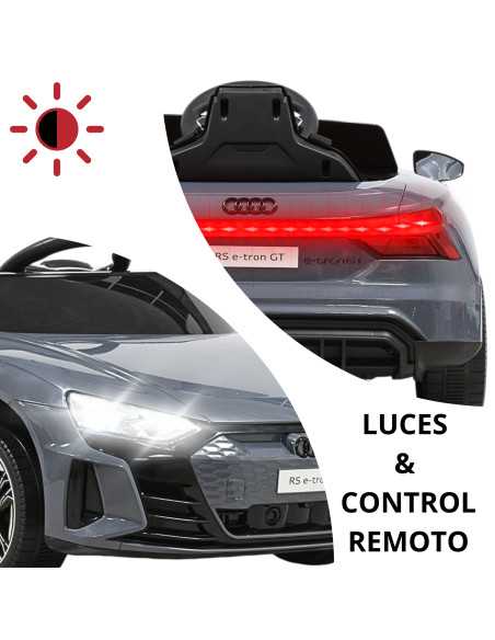 Montable Eléctrico para Niños con Control Remoto Audi e-tron GT Luces Música Batería 12v Apto a partir de 3 años | Joykoo Tienda Oficial