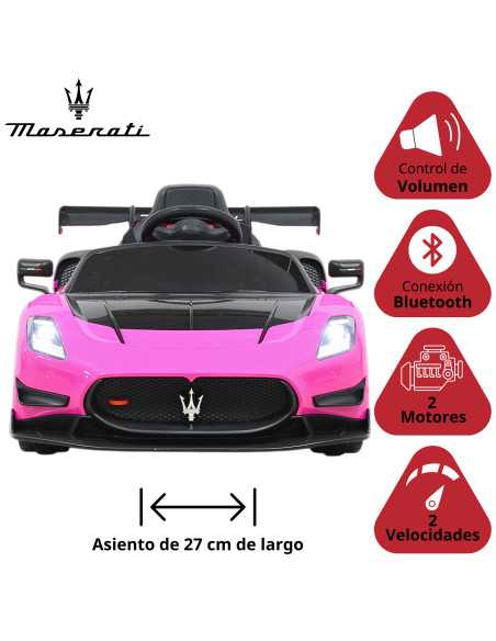 Montable Eléctrico para Niños con Control Remoto Maserati GT2 Bluetooth Cinturón Batería 12v Soporta hasta 30 kg | Joykoo Tienda Oficial