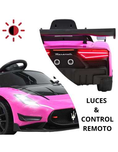 Montable Eléctrico para Niños con Control Remoto Maserati GT2 Bluetooth Cinturón Batería 12v Soporta hasta 30 kg | Joykoo Tienda Oficial