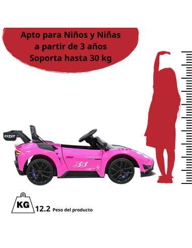 Montable Eléctrico para Niños con Control Remoto Maserati GT2 Bluetooth Cinturón Batería 12v Soporta hasta 30 kg | Joykoo Tienda Oficial