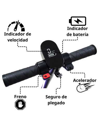Scooter Eléctrico para Niños Luces LED Plegable Batería de Litio 24V Apto a partir de 125 cm Soporta hasta 60 kg | Joykoo Tienda Oficial