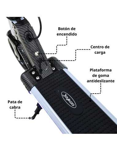 Scooter Eléctrico para Niños Luces LED Plegable Batería de Litio 24V Apto a partir de 125 cm Soporta hasta 60 kg | Joykoo Tienda Oficial