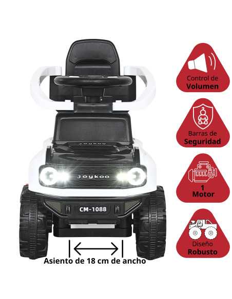Montable Eléctrico para Niños Híbrido con Bastón y Pedal Acelerador Luces Batería 6v Apto a Partir de 2 Años Soporta hasta 25 kg | Joykoo Tienda Oficial
