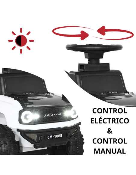 Montable Eléctrico para Niños Híbrido con Bastón y Pedal Acelerador Luces Batería 6v Apto a Partir de 2 Años Soporta hasta 25 kg | Joykoo Tienda Oficial