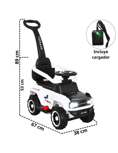 Montable Eléctrico para Niños Híbrido con Bastón y Pedal Acelerador Luces Batería 6v Apto a Partir de 2 Años Soporta hasta 25 kg | Joykoo Tienda Oficial