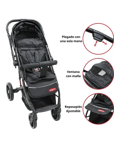 Carriola para Bebé Manubrio Reversible Plegable Ruedas con Freno Apto desde 0 meses Soporta hasta 18 kg | Joykoo Tienda Oficial