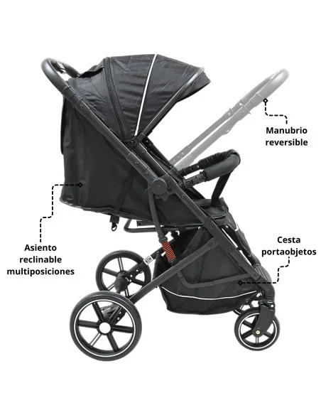 Carriola para Bebé Manubrio Reversible Plegable Ruedas con Freno Apto desde 0 meses Soporta hasta 18 kg | Joykoo Tienda Oficial