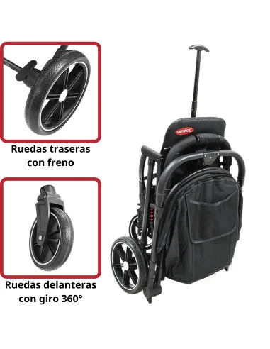 Carriola para Bebé Manubrio Reversible Plegable Ruedas con Freno Apto desde 0 meses Soporta hasta 18 kg | Joykoo Tienda Oficial