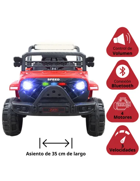 Camioneta Montable Eléctrica 4x4 para Niños Bluetooth Control Remoto Luces Led Batería 12V Soporta hasta 30 kg | Joykoo Tienda Oficial