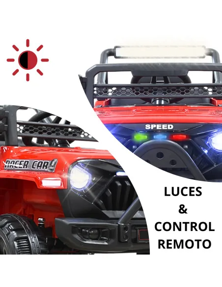 Camioneta Montable Eléctrica 4x4 para Niños Bluetooth Control Remoto Luces Led Batería 12V Soporta hasta 30 kg | Joykoo Tienda Oficial