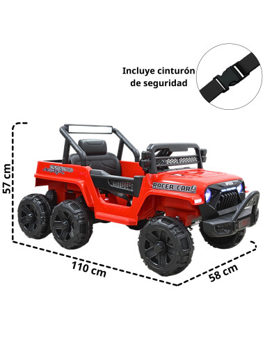 Camioneta Montable Eléctrica 4x4 para Niños Bluetooth Control Remoto Luces Led Batería 12V Soporta hasta 30 kg | Joykoo Tienda Oficial