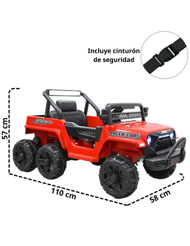 Camioneta Montable Eléctrica 4x4 para Niños Bluetooth Control Remoto Luces Led Batería 12V Soporta hasta 30 kg | Joykoo Tienda Oficial