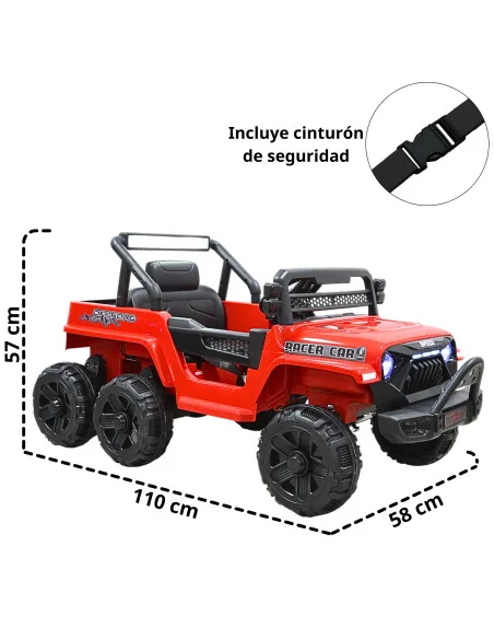 Camioneta Montable Eléctrica 4x4 para Niños Bluetooth Control Remoto Luces Led Batería 12V Soporta hasta 30 kg | Joykoo Tienda Oficial