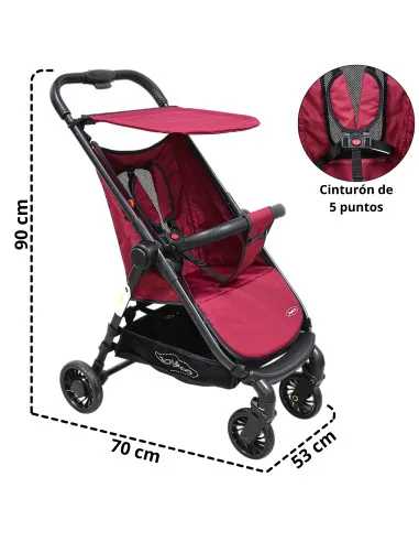 Carriola para Bebé Ligera Plegable Ruedas de Goma Cinturón 5 Puntos Toldo Apta desde 12 Meses Hasta 16 kg | Joykoo Tienda Oficial