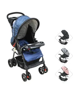 Carriola para Bebé Ligera y Plegable Asiento Reclinable Cinturón de 5 Puntos Charola Toldo Apta desde 6 Meses Hasta 18 kg Joykoo