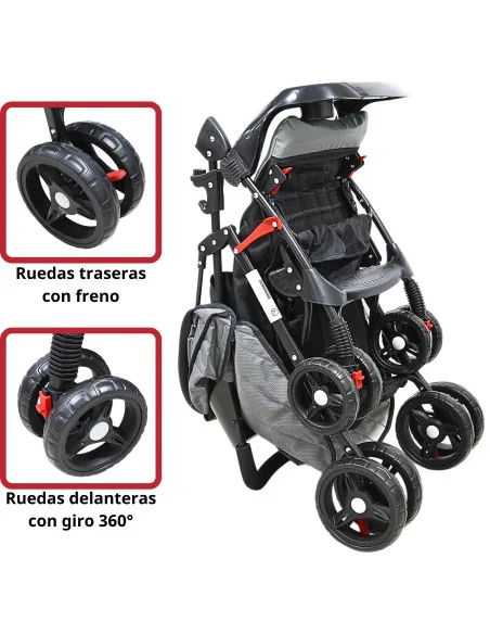 Carriola para Bebé Ligera y Plegable Asiento Reclinable Cinturón de 5 Puntos Charola Toldo Apta desde 6 Meses Hasta 18 kg | Joykoo Tienda Oficial