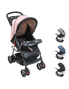Carriola para Bebé Ligera y Plegable Asiento Reclinable Cinturón de 5 Puntos Charola Toldo Apta desde 6 Meses Hasta 18 kg Joykoo