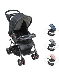 Carriola para Bebé Ligera y Plegable Asiento Reclinable Cinturón de 5 Puntos Charola Toldo Apta desde 6 Meses Hasta 18 kg Joykoo