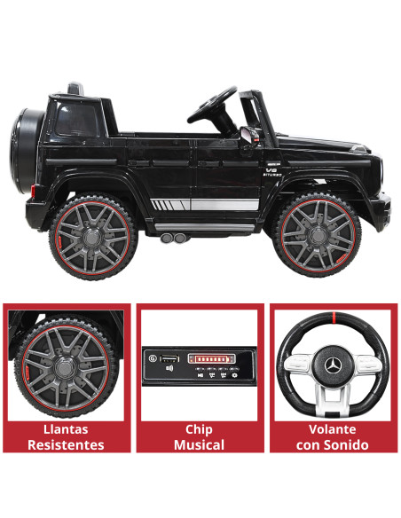 Camioneta Montable Eléctrica AMG Mercedes Benz G-63 para Niños 12V Bluetooth Apto a partir de 3 años Soporta Hasta 35 kg | Joykoo Tienda Oficial