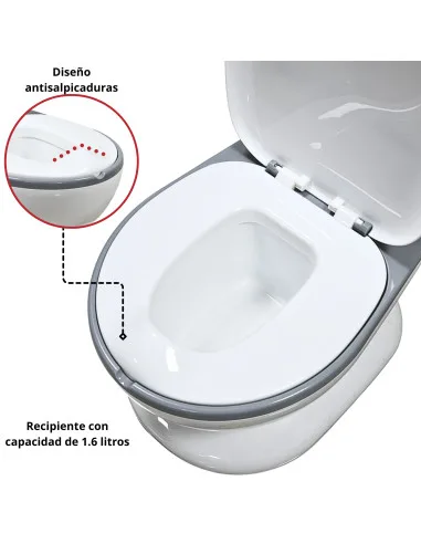 Bañito Entrenador para Niños Diseño Realista Asiento con Sistema Anti Salpicaduras Espacio para Toallitas Base Antideslizante | Joykoo Tienda Oficial