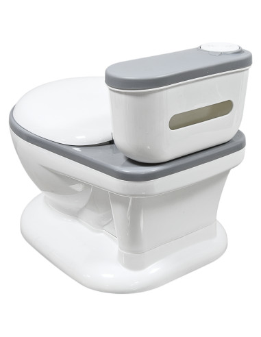 Bañito Entrenador para Niños Diseño Realista Asiento con Sistema Anti Salpicaduras Espacio para Toallitas Base Antideslizante | Joykoo Tienda Oficial