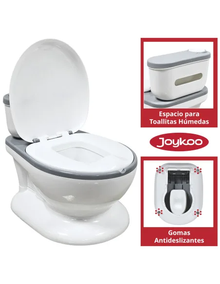 Bañito Entrenador para Niños  Diseño Realista y Sonido de Agua Espacio para Toallitas Base Antideslizante | Joykoo Tienda Oficial