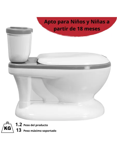 Bañito Entrenador para Niños  Diseño Realista y Sonido de Agua Espacio para Toallitas Base Antideslizante | Joykoo Tienda Oficial