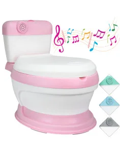 Baño Entrenador para Niños con Sonido de Descarga Asiento Acolchado Antideslizante Diseño Realista Joykoo - 1
