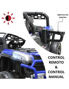 Montable Eléctrico para Niños 4x2 con Luces Delanteras Puertas Volante con Sonido Bluetooth Batería 12V desde 3 Años hasta 30 kg 2