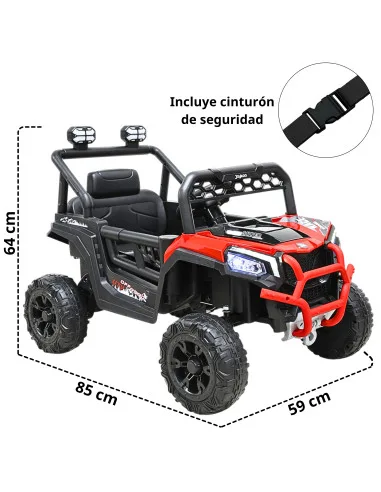 Montable Eléctrico para Niños 4x2 con Luces Delanteras Puertas Volante con Sonido Bluetooth Batería 12V desde 3 Años hasta 30 kg | Joykoo Tienda Oficial