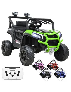 Montable Eléctrico para Niños 4x2 con Luces Delanteras Puertas Volante con Sonido Bluetooth Batería 12V desde 3 Años hasta 30 kg